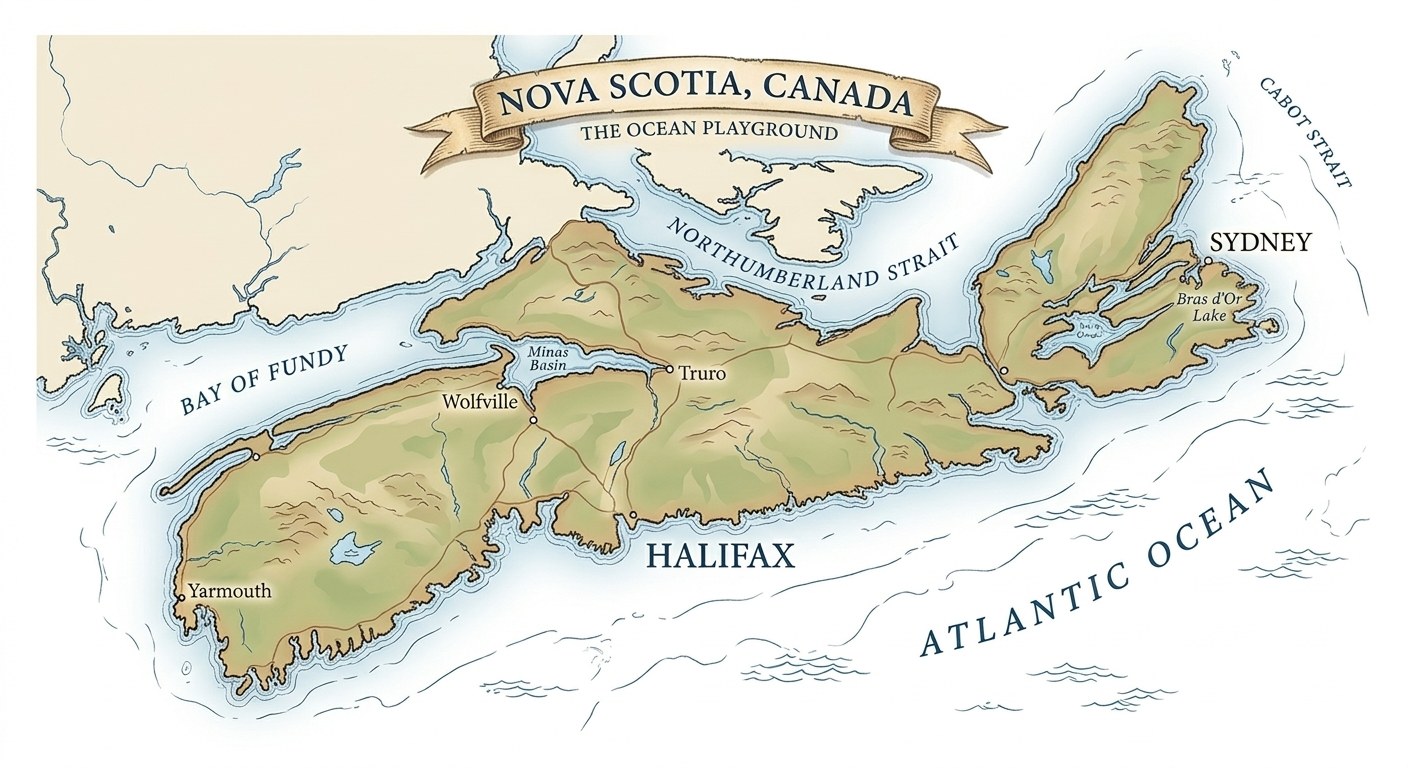 Nova Scotia service area map showing coverage regions