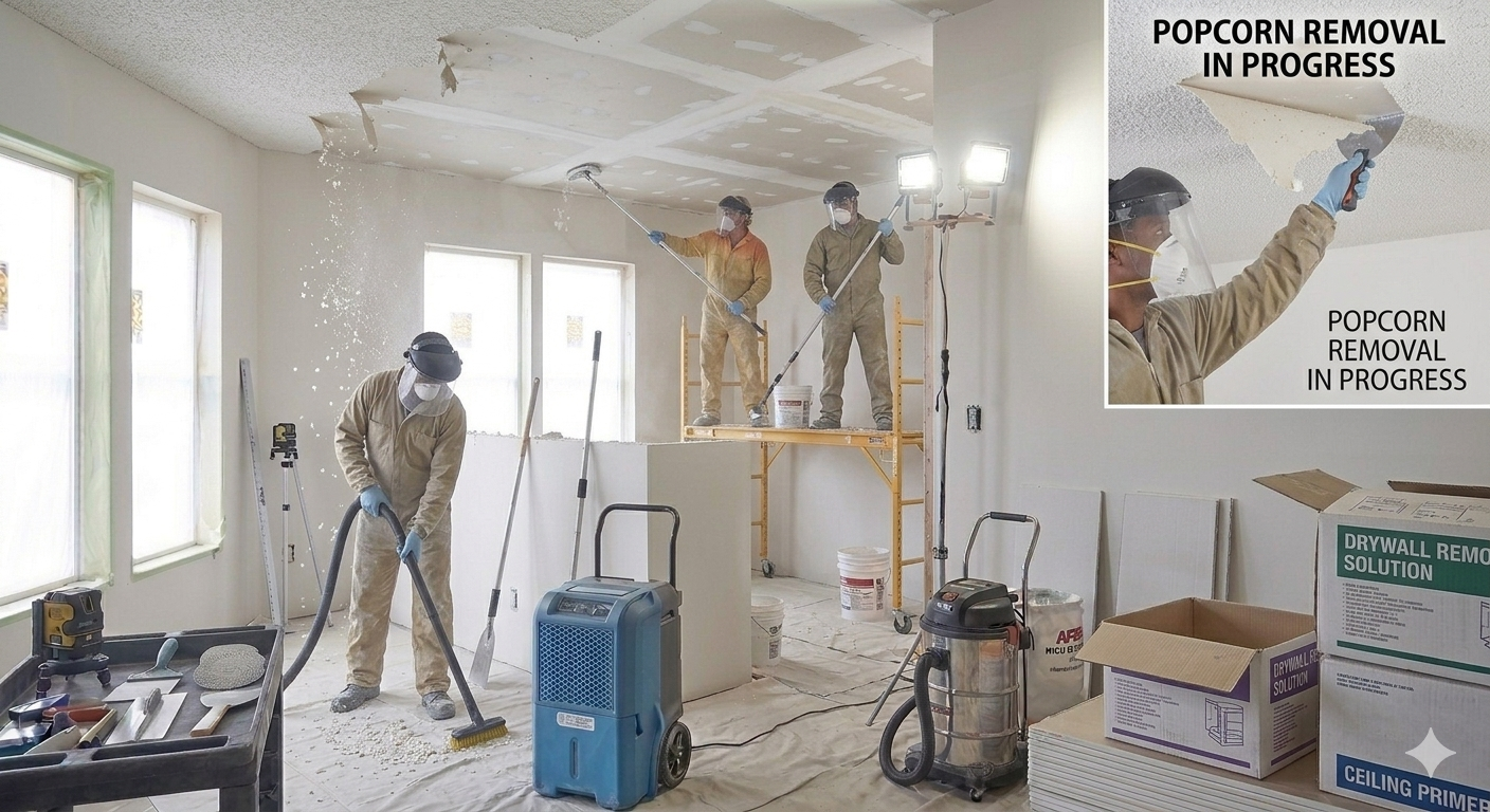 Popcorn Ceiling Removal
